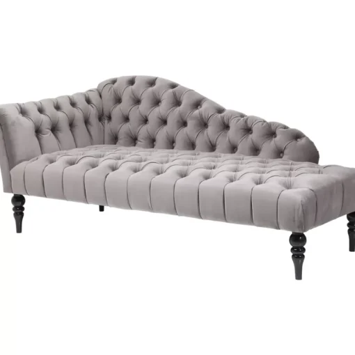 Recamiere Desire Velvet Silbergrau