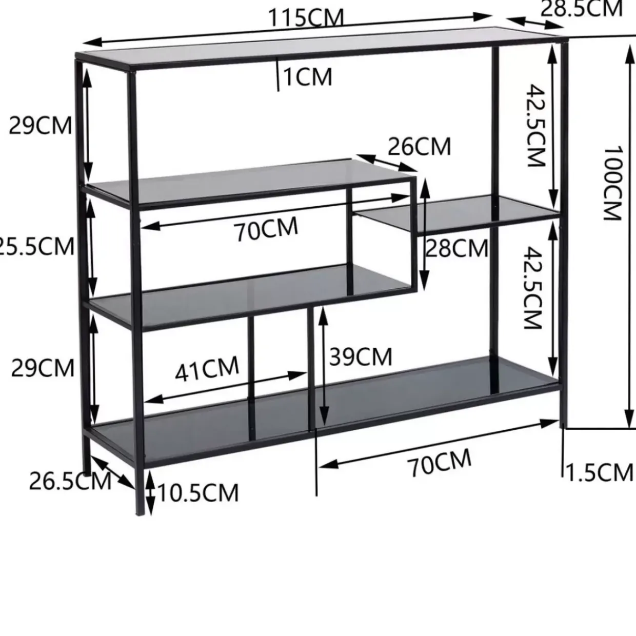 Regal Loft Schwarz 100X115