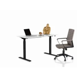 Schreibtisch Office Smart Schwarz Weis 160X80