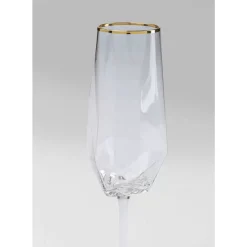 Sektglas Diamond Gold Rim