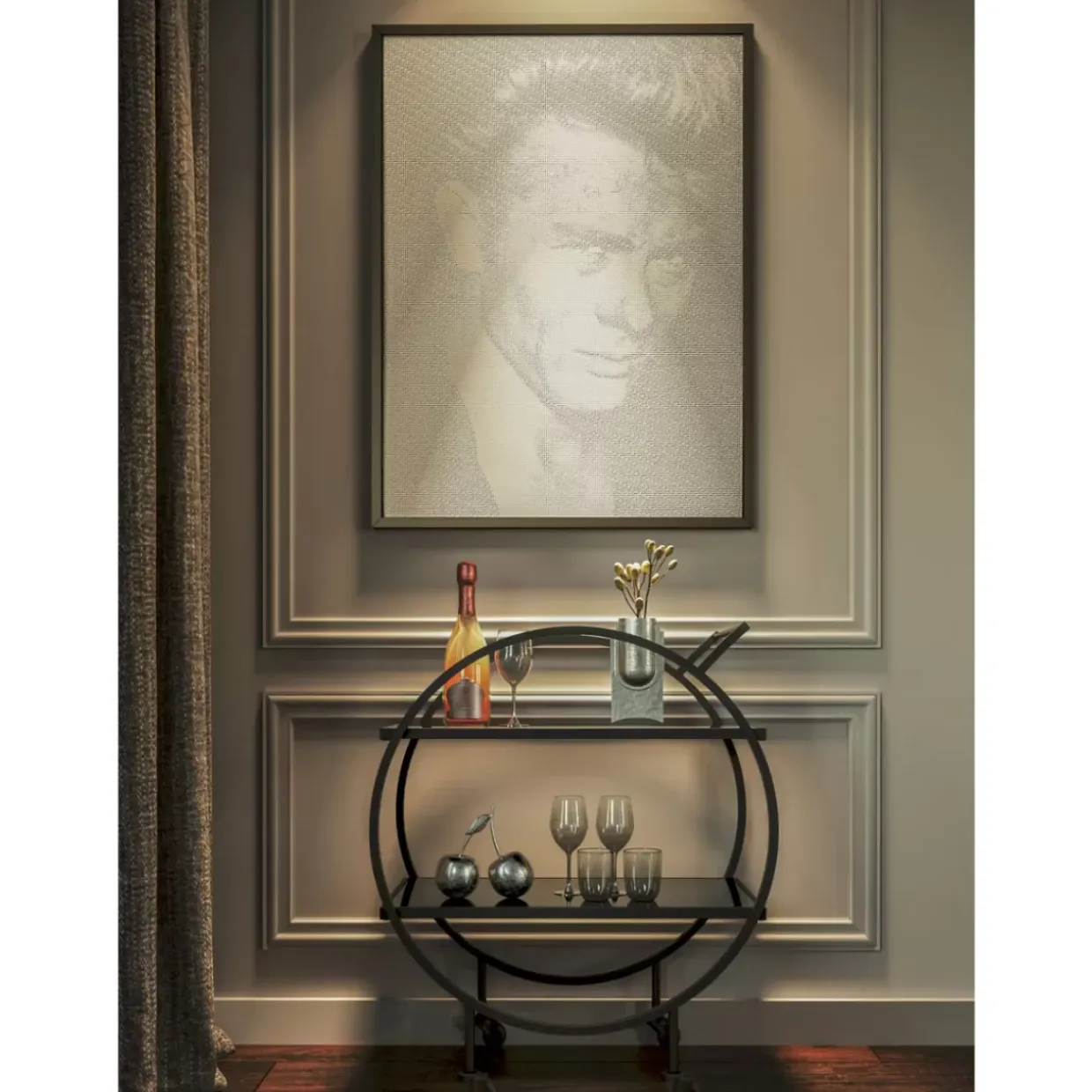 Servierwagen Loft Schwarz