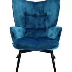 Sessel Black Vicky Velvet Petrol