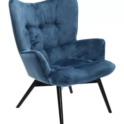 Sessel Black Vicky Velvet Petrol