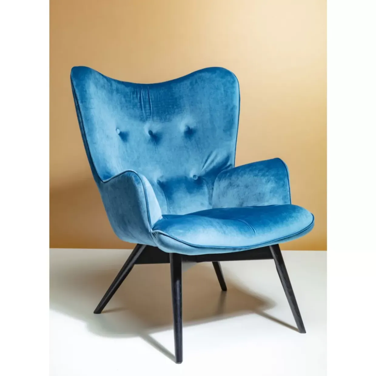 Sessel Black Vicky Velvet Petrol