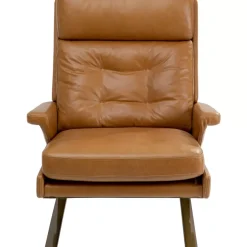 Sessel Mit Hocker Breno Braun