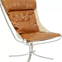 Sessel Mit Hocker Washington Braun