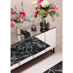 Sideboard Soran Schwarz 160X45Cm