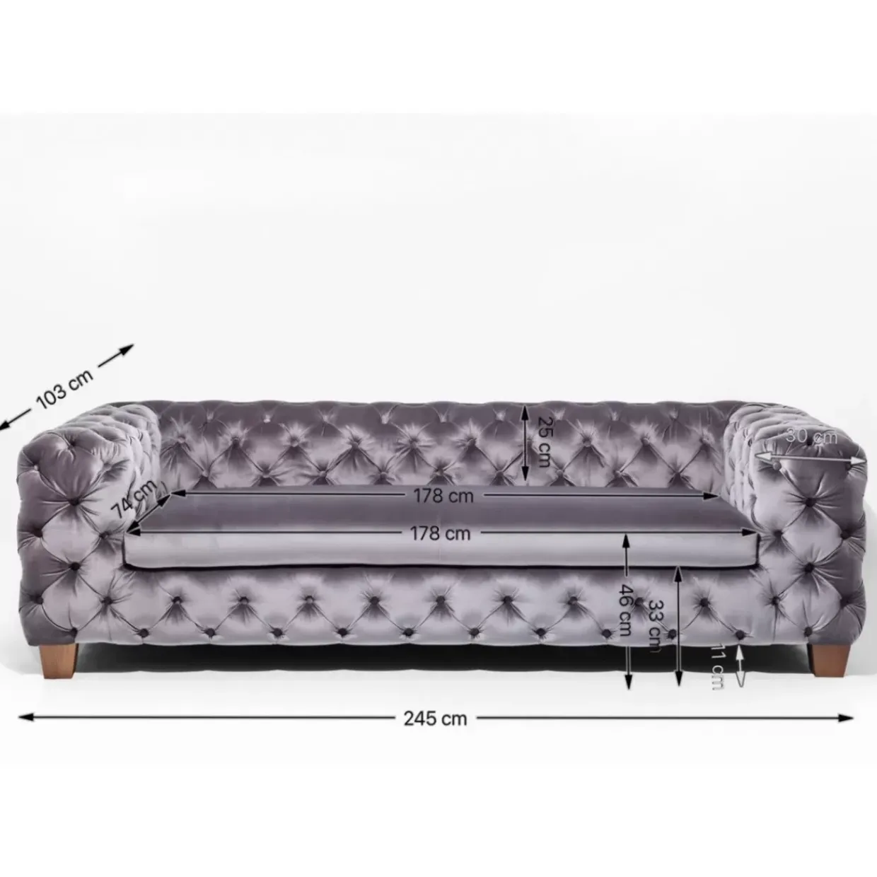 Sofa Desire 3-Sitzer Vintage Eco