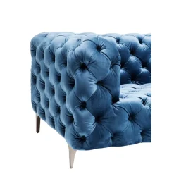 Sofa Look 2-Sitzer Velvet Blau