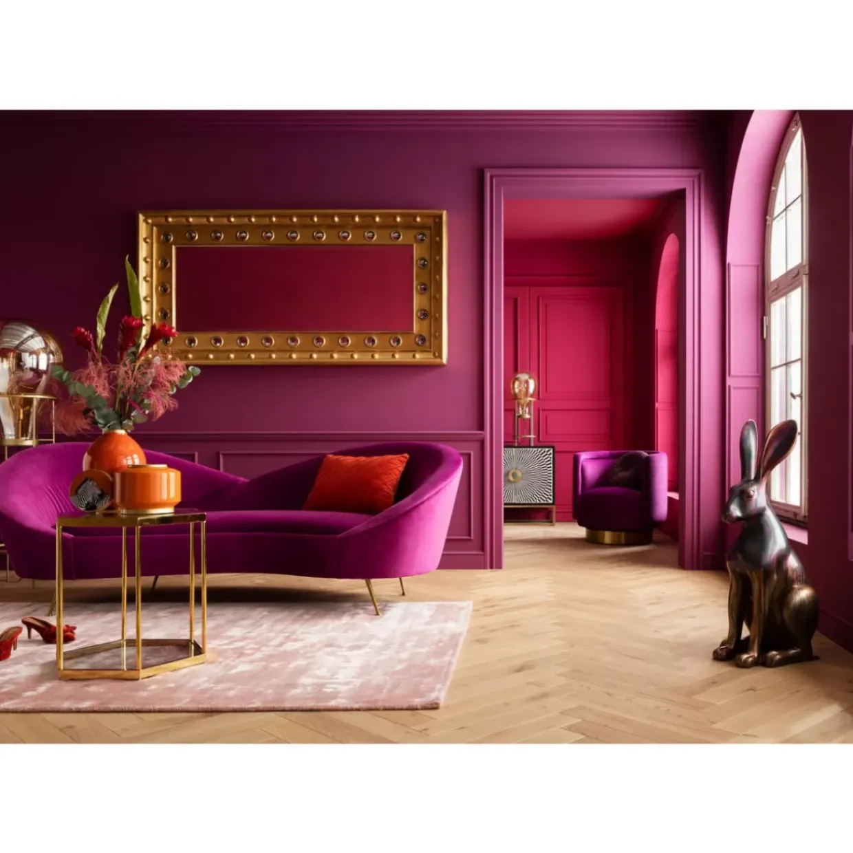 Sofa Night Fever 3-Sitzer Lila