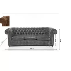 Sofa Oxford 3-Sitzer Vintage Smart