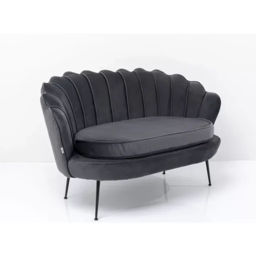 Sofa Water Lily 2-Sitzer Black Grau