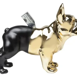 Spardose Bulldog Gold-Schwarz