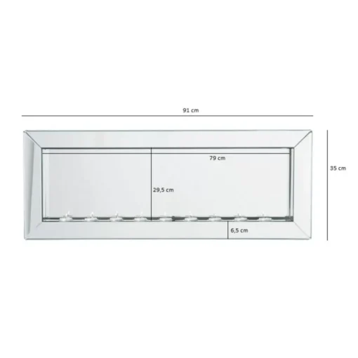 Spiegel Big Beauty Candle Light 90X35