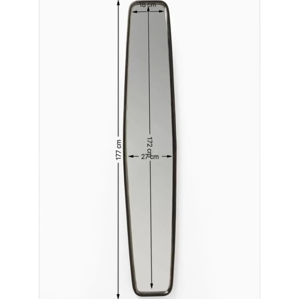 Spiegel Clip Brass 32X177Cm