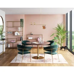 Spiegel Curve Round Brass O100Cm