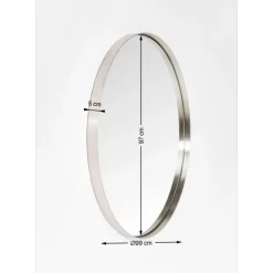 Spiegel Curve Round Stainless Steel O100Cm