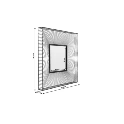 Spiegel Dimension Square Schwarz 91X91Cm