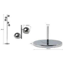 Stehleuchte Calotta Chrome 5Er