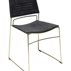 Stuhl Hugo Schwarz Gold