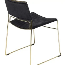 Stuhl Hugo Schwarz Gold