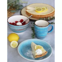 Tasse Swirl Blau