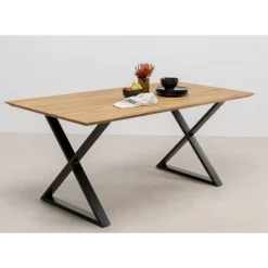 Tisch Symphony Eiche Cross Schwarz 180X90Cm