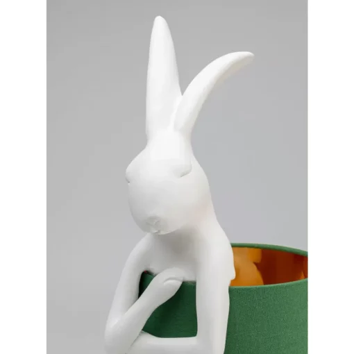 Tischleuchte Animal Rabbit Weis/Grun 68Cm