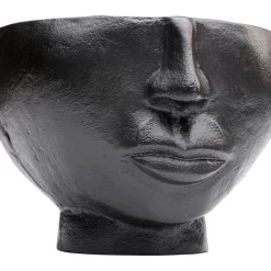 Vase Half Face Schwarz 23Cm