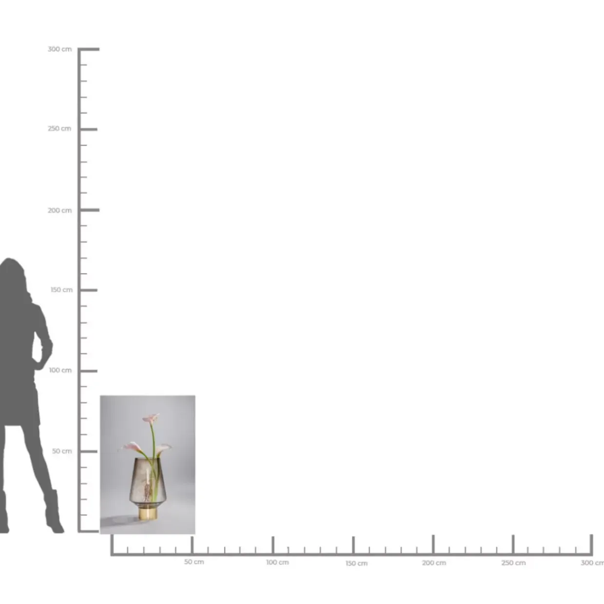 Vase Noble Braun 40Cm