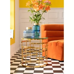 Vase Positano Belly Blau 21Cm