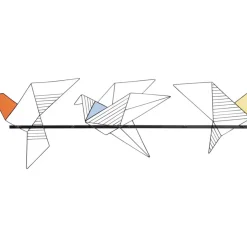 Wandgarderobe Origami Bird 114Cm