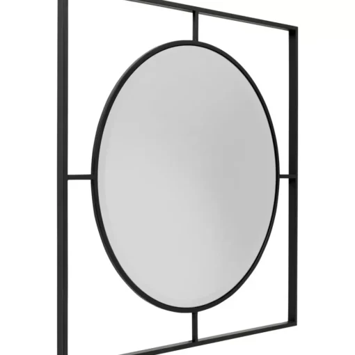 Wandspiegel Stanford Frame Matt Schwarz O90Cm