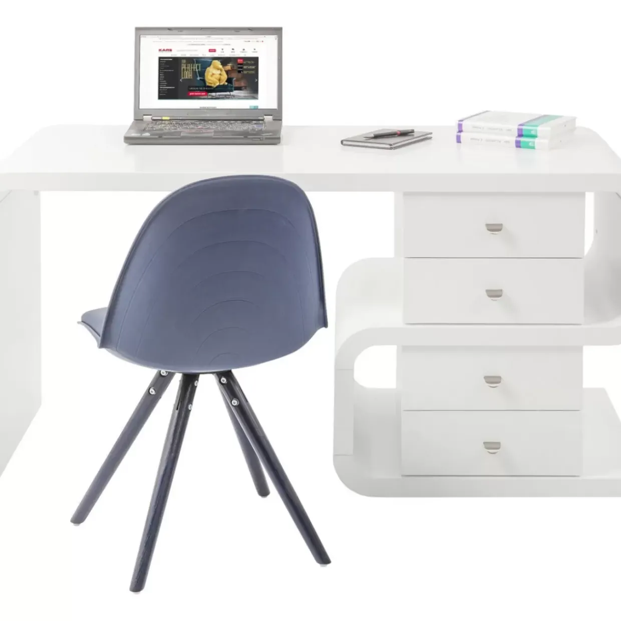 White Club Schreibtisch Snake 150X70Cm