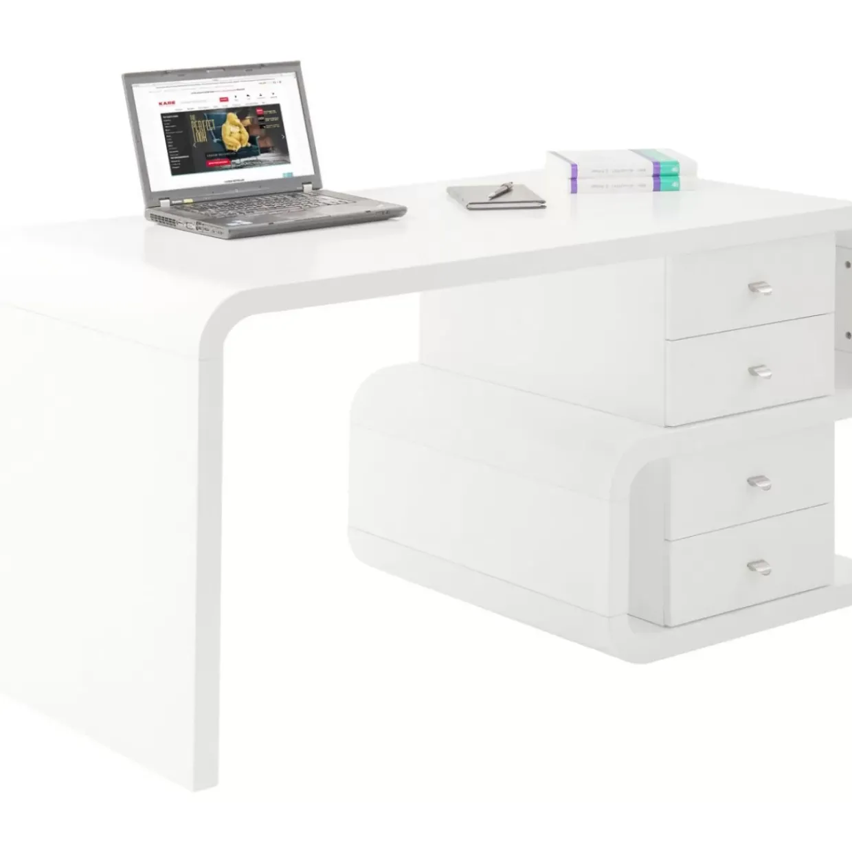 White Club Schreibtisch Snake 150X70Cm