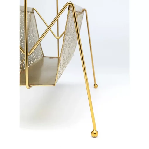 Zeitungsständer Basket Gold Klein